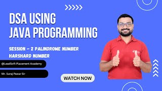 DSA Using Java Programming  Palindrome Number Harshad Number [upl. by Ad]