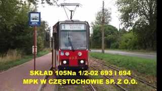 tramwajowa linia 1 i 2 częstochowa [upl. by Yeldar]