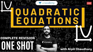 Quadratic Equations Marathon  ONE SHOT REVISION  Maths for NDAAirforce XampY 2021  Arpit Chaudhary [upl. by Nitsur]