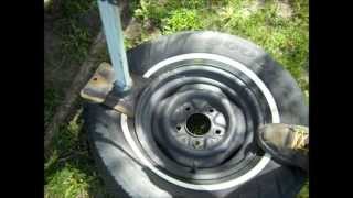 How To dismount and mount car tire on rim  With simple tools [upl. by Sanoy532]