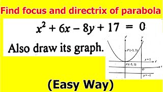 6 Find the Focus and Directrix of Parabola Shifting Conic Sections [upl. by Calysta702]