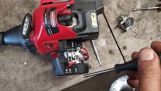 Craftsman 25cc gas trimmer weedwacker carburetor adjustment [upl. by Amethist]