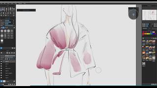 Rebelle 3 Fashion Illustration Speedpaint by Julija Lubgane [upl. by Ymma]