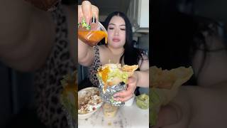 Chipotle Burrito Mukbang 😍 foodies chipotle chipotlebowl burrito mukbang eatingshow [upl. by Lodge390]