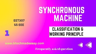 Synchronous machine classification amp working principle EET307 Part 1 [upl. by Ankney484]