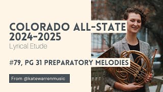 202425 Colorado All State Band Lyrical Etude 79  Pottag Preparatory Melodies [upl. by Garold]