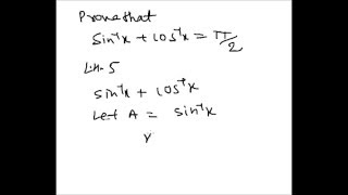 Inverse trigonometric prove in simple way arcsinx  arccosx  pi2 [upl. by Notsirt598]