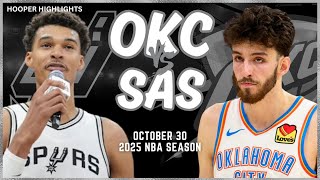 Oklahoma City Thunder vs San Antonio Spurs Full Game Highlights  Oct 30  2025 NBA Season [upl. by Palocz]