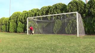 SOCCER LESSONS FOR KIDS  GOAL KEEPING TECHNIQUESCATCHING A ROLLING BALL [upl. by Schmidt]