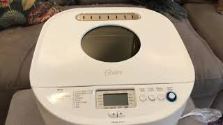 Oster 2lb expressbake breadmaker CKSTBRTW20  First bake [upl. by Ahsatal]