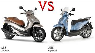 Sym HD 300 vs Aprilia Scarabeo 200 Test specification comparison [upl. by Akeyla]