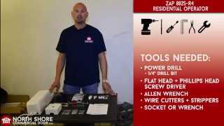 Installation Series Zap 8825R4 Residential Garage Door Jackshaft Operator [upl. by Orteip]