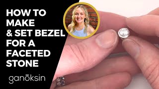 How to Make and Set Bezel for a Faceted Stone  Ganoksin PREVIEW VIDEO [upl. by Keare]