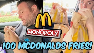 Buying 100 McDonalds Fries To WIN The Monopoly [upl. by Andee]