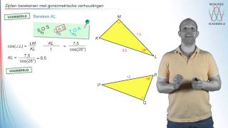 Goniometrie  zijden berekenen met SOS CAS TOA  WiskundeAcademie [upl. by Marlea540]