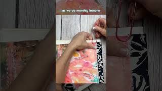 Hand stitched art journal peek artsandjournal [upl. by Seiuqram]