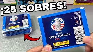 ABRIMOS 25 SOBRES DEL NUEVO ÁLBUM DE LA COPA AMERICA 2024 [upl. by Ricardama]