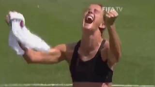 Brandi Chastain Historic World Cup Kick [upl. by Annahsat170]