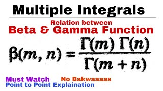 21 Relation between Beta and Gamma Functions  Problem 1  Very Important [upl. by Hussar]