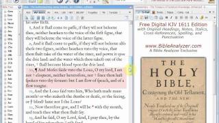 Free Original 1611 King James Bible Bible Analyzer Software [upl. by Aifos]