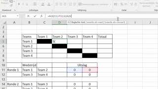 Toernooischema in Excel stap 3 [upl. by Levitan223]