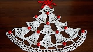 How to crochet Christmas tree Crochet tree Christmas motif Step by step Part 2 [upl. by Plusch]