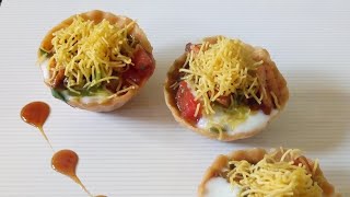 KatoriChat Canapes Chat Mini Tart Recipe  Chaat Recipe [upl. by Brindle]