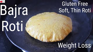 Bajra Roti  Tips To Make Soft amp Thin Masala Bajra Roti Recipe  Gluten Free Roti  Skinny Recipes [upl. by Higginson]