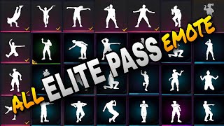 FREE FIRE ALL ELITE PASS EMOTE  FREE FIRE SEASON 1 TO 55 ALL ELITE PASS EMOTE  ELITE PASS EMOTE [upl. by Uis15]