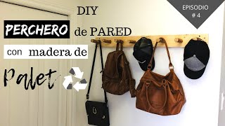 DIY PERCHERO DE PARED  CON MADERA DE PALLET [upl. by Kumler846]