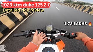 2023 ktm duke 125 ride review  better than yamaha MT15 [upl. by Enylecoj]