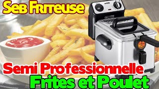 Seb Friteuse Semi Professionnelle pour Frites et Poulet  Cuve Amovible Thermostat Réglable [upl. by Tnecillim]