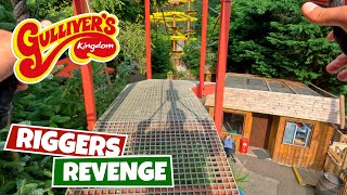 Riggers Revenge onride POV  Gullivers Kingdom [upl. by Eellehs]