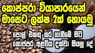 Copra business in Sri Lanka I කොප්පරා වියාපාරයෙන් මාසෙට ලක්ෂ 2ක් I koppara business Sinhala [upl. by Yelkao331]