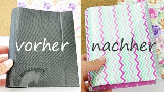 DIY Aus alt mach neu  quotFilofaxquot selber machen  alter Ordner wird zu neuem coolen Kalenderbuch [upl. by Douty55]