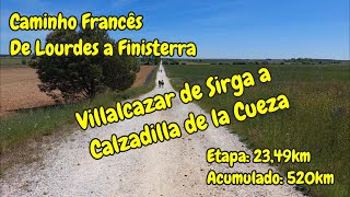 Dia 25 Caminho de Santiago  Etapa Villalcazar de Sirga a Calzadilla de la Cueza Caminho Francês [upl. by Sacci]