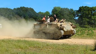 FV432 Making Dust at the Laughton Cuckoo Spring Fayre [upl. by Annahsit601]