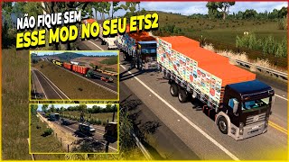 O MELHOR PACK DE CAMINHÃO CARROS BITREM E RODOTREM BRASILEIROS PARA O TRÁFEGO EURO TRUCK SIMULATOR 2 [upl. by Nothgiel]