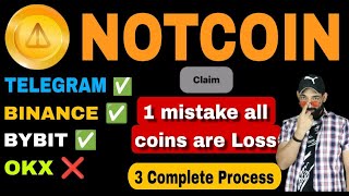 Notcoin Claim Update  How to Claim Notcoin on Exchange  How to Claim Notcoin on Wallet  notcoin [upl. by Juanne]