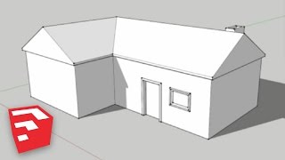 SketchUp 8 Lessons Making a Simple House [upl. by Ignacia]