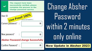 How to change password in Absher 2023 Saudi Arabia II Absher Password change karne ka tareeka [upl. by Hainahpez704]