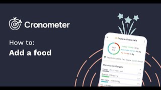 How To Add A Food In Cronometer [upl. by Rigdon244]