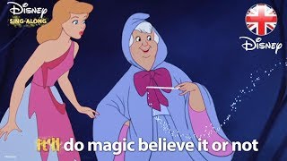 DISNEY SINGALONGS  BibbidiBobbidiBoo  Cinderella Lyric Video  Official Disney UK [upl. by Merkle]