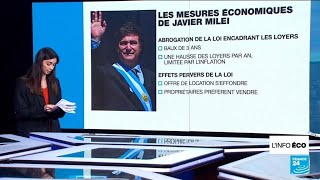 Argentine  un décret pour dérégulariser massivement léconomie • FRANCE 24 [upl. by Enilarac]