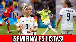 Cuartos de Final  FÚTBOL FEMENINO JUEGOS OLÍMPICOS  Paris 2024 [upl. by Artur259]