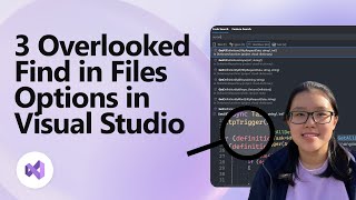 3 Overlooked Find in Files Options in Visual Studio [upl. by Ahern]