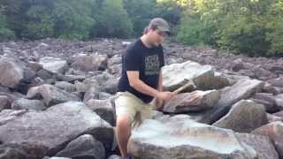 Ringing Rocks County Park in Bucks County Pennsylvania [upl. by Htez]