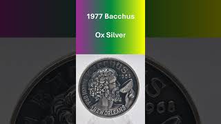 Mardi Gras Doubloon 1977 Bacchus Ox Silver New Orleans coincollecting mardigras nola neworleans [upl. by Znarf]