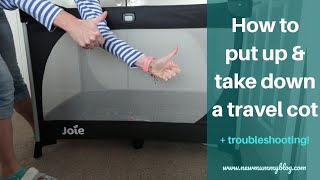 How to put up a travel cot  take it down in SECONDS   NEW MUMMY BLOG [upl. by Ettenawtna]