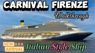 Carnival’s NEWEST SHIP  Carnival Firenze Walkthrough [upl. by Sill]